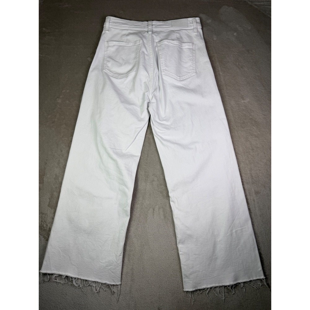 Pistola Snow White High Rise Wide Leg Cropped Raw Hem Jeans Size 28 Summer - Picture 5 of 14